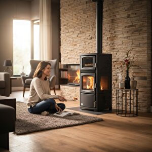 Dks-19 Katı Yakıt Sobası | Fırınlı |şömineli Odun Sobası