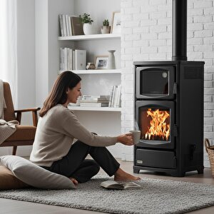Ds-16 Katı Yakıt Sobası | Fırınlı Şömineli Odun Sobası