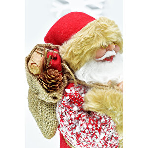 Waldern Premium Luxury Noel Baba Santa 30 Cm Yılbaşı Dekoratif Süs