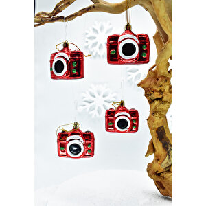 Premium Collection 4lü Fotoğraf Makinesı Yılbaşı Süs