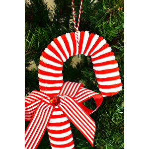 Waldern Premium Collection Luxury Fiyonklu Şeker Kamışı Süs Dekoratif Yılbaşı Süsü