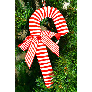 Waldern Premium Collection Luxury Fiyonklu Şeker Kamışı Süs Dekoratif Yılbaşı Süsü