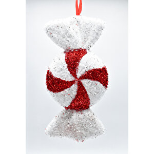 Premium Collection Parlak Şeker Süs 27x15 Cm Yılbaşı Süsü