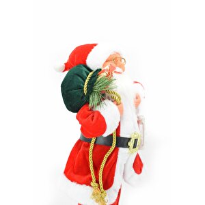 Luxury Noel Baba Santa Claus Yılbaşı Süsü 40cm