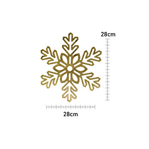 Waldern Premium 2li Simli Kar Tanesi Xxl 28 Cm Yılbaşı Süsü