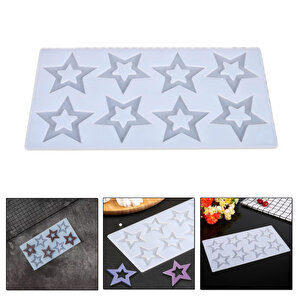 Silikon İçi Boş Yıldız Çikolata Ve Şeker Kalıbı 8 Li