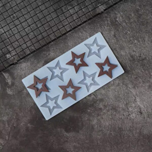 Silikon İçi Boş Yıldız Çikolata Ve Şeker Kalıbı 8 Li