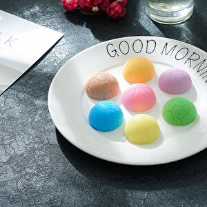 Silikon Spor Temalı Basketbol Ve Futbol Topu Çikolata Ve Jelibon Kalıbı 7 Li