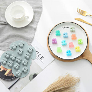 Silikon Çoklu Kiraz Şeker Hamuru Ve Jelibon Kalıbı 14 Lü