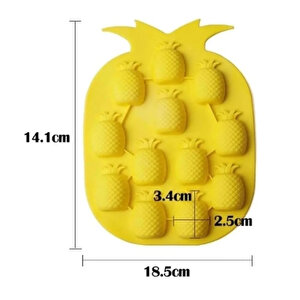 Silikon Çoklu Ananas Çikolata Ve Jelibon Kalıbı 12 Li
