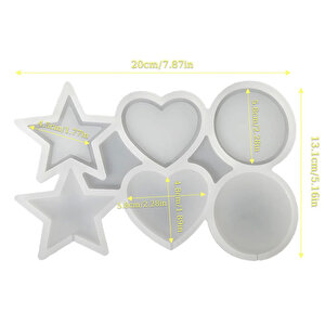 Silikon Çok Şekilli Lolipop Kalıbı (yıldız, Yuvarlak, Daire) - Şeker & Çikolata Kalıbı