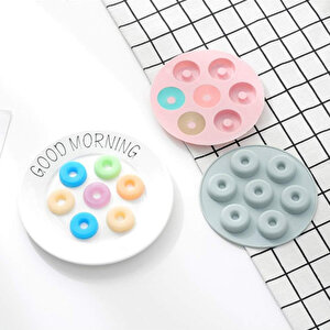Silikon Mini Donut Çikolata Ve Jelibon Kalıbı 7 Li