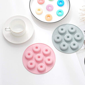 Silikon Mini Donut Çikolata Ve Jelibon Kalıbı 7 Li