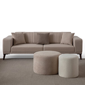 Regnar 3'lü Koltuk Sütlü Kahve Sütlü Kahve