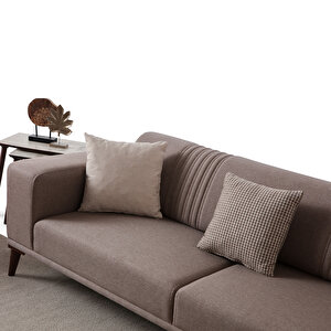 Edsy Home Regnar 3+1 Koltuk Takımı Kahverengi - Sütlü Kahve