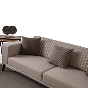 Edsy Home Regnar 3+1 Koltuk Takımı Sütlü Kahve - Kahverengi