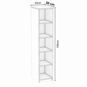 Mnt120-beyaz Tek Panjur Kapaklı Gardırop
