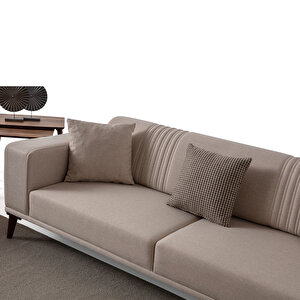 Edsy Home Regnar 3+3 Koltuk Takımı Sütlü Kahve