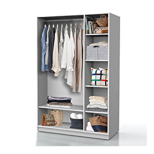 Beyaz Panjur 3 Kapaklı Gardırop Mnt320