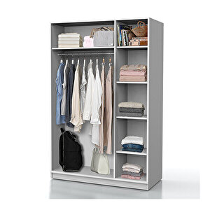 Beyaz Panjur 3 Kapaklı Gardırop Mnt320