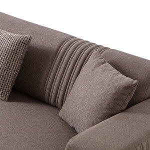 Edsy Home Regnar 3+3 Koltuk Takımı Kahverengi