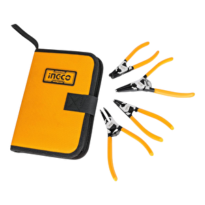Ingco Hccps26125 125mm 4'lü Çantalı Segman Pensesi Seti (düz:i̇ç/dış-eğri:i̇ç/dış)