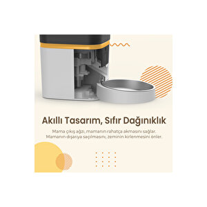 Qq003 Akıllı Kedi Köpek Otomatik Mama Kabı Beyaz Türki̇ye Garanti̇li̇