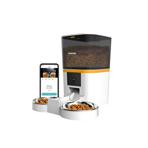 Qq005-dual Kameralı Akıllı Otomatik Kedi Mama Kabı Beyaz (hausti̇er Türki̇ye Garanti̇li̇)