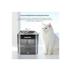 Wf004 Akıllı Kedi Su Sebili App Kontrol Siyah Türki̇ye Garanti̇li̇