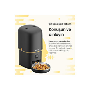 Pf05 Fhd Kameralı Görüş Akıllı Otomatik Kedi Mama Kabı Siyah Türki̇ye Garanti̇li̇
