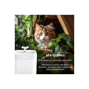 Wf004 Akıllı Kedi Su Sebili,su Pınarı, Uv Su Filtrelemeli - Smart Wifi - App