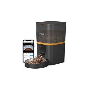 Qq009 Akıllı Kedi Köpek Otomatik Mama Kabı Fhd Kameralı, Siyah Türki̇ye Garanti̇li̇