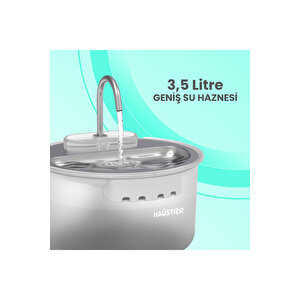 Wf009ls Otomatik Kedi Su Çeşmesi,su Sebili, Su Pınarı 4lt , Çelik Üst Tabla, Bpa İçermez