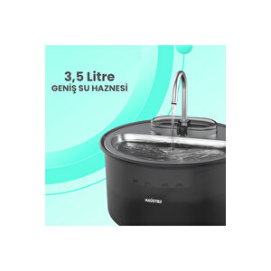 Wf009ls Otomatik Kedi Su Sebili Siyah Türki̇ye Garanti̇li̇