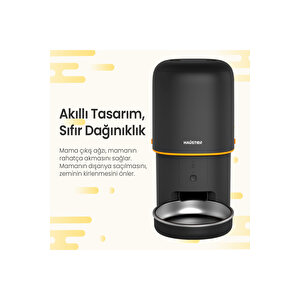Pf02 Akıllı Kedi Köpek Otomatik Mama Kabı Siyah Türki̇ye Garanti̇li̇