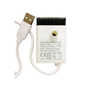 Anti-burnt Özellikli, Ledli, Usb , Evcil Hayvan Su Sebili Yedek Pompa