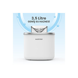 Wf007l Otomatik Kedi Su Sebili, 3.5lt Geniş Hazne, Bpa Içermez, Metal Tabla, Ultra Sessiz