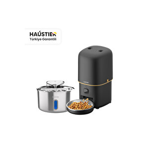 Akıllı Mama Kabı,kedi Su Sebili 2 Li Kameralı Set (haustier Türkiye Garantili)