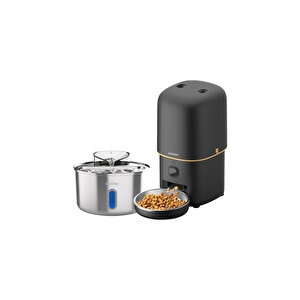 Akıllı Mama Kabı,kedi Su Sebili 2 Li Kameralı Set (haustier Türkiye Garantili)