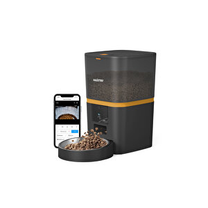 Qq005 Kameralı Akıllı Kedi Köpek Otomatik Mama Kabı Siyah Türki̇ye Garanti̇li̇