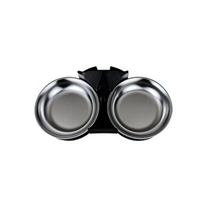 Qq Serisi Otomatik Mama Kapları İle Uyumlu - İkili Seperatör + Mama Kabı + Çelik Kase Set