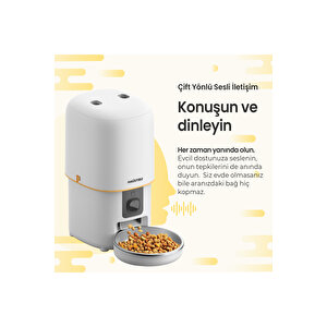 Pf05 Fhd Kameralı Görüş Akıllı Otomatik Kedi Mama Kabı Beyaz Türki̇ye Garanti̇li̇