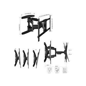 Nb P6 Lcd Led 40"–80" Vesa Ultra Ince Tv Askı Aparatı Tuv Sertifikalı Yeni Versiyon