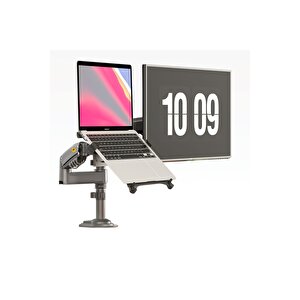 North Bayou Nb H180-fp Amortisörlü 17-27 " Monitör Tutucu Ve 10-17"laptop Standı