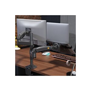 North Bayou Nb H180-fp Amortisörlü 17-27 " Monitör Tutucu Ve 10-17"laptop Standı