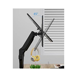 Ef252d 13-32 Inch Çift Kol Profosyonel Amortisörlü Monitör Standı