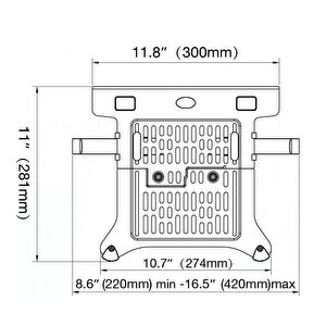 Nb Ergonomic Nb Fp-2  Vesa Montaj Laptop Standı Koyu Gri