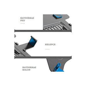 Nb Ergonomic Fp2 Vesa Notebook Aparatı F80-h100-h180-f160-g45 Ile Uyumludur