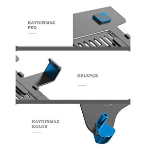 Nb Ergonomic Nb Fp-2  Vesa Montaj Laptop Standı Koyu Gri