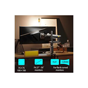 North Bayou A7-gaming , 2-18 Kg ,27"-50 Aralığı Büyük Ekranlar İçin Oyuncu Monitör Standı